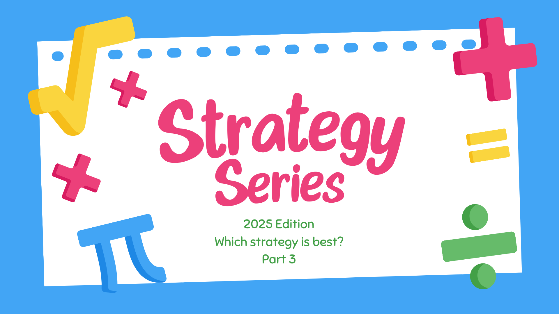 Strategic Math Series (2025 Edition) GRE Quant Strategy Series - Which Strategy is Best ...